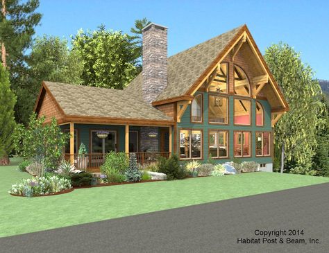 Post And Beam Floor Plans, Post And Beam Cabin, Post And Beam House, Timber Frame Home Plans, Cabin Style Homes, Cabin Farmhouse, Post And Beam Home, Timber Frame House, Lakeside Living