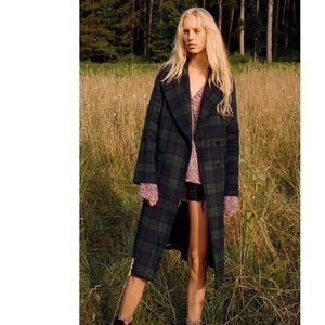 Avec Les Filles Jackets & Coats | Avec Les Filles Bexley Cropped Moto Jacket | Poshmark Raglan Coat, Plaid Wool Coat, Long Sleeves Coats, Menswear Inspired, Green Plaid, Wool Plaid, Navy And Green, Tartan Plaid, Minimal Fashion