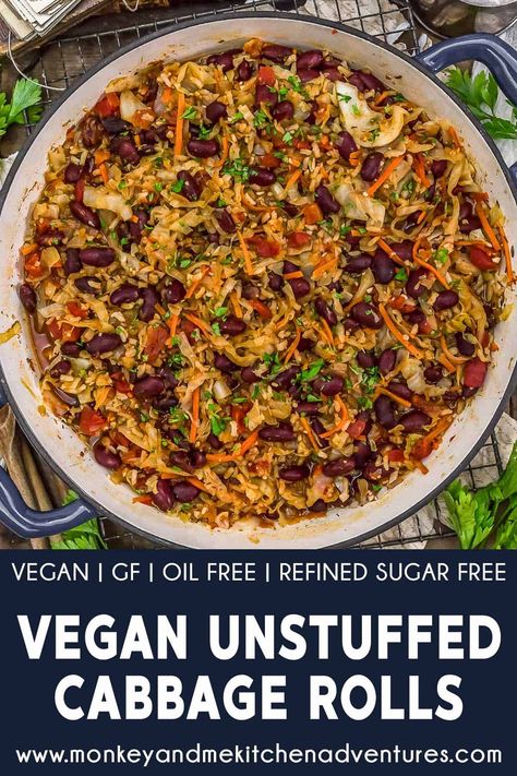 Vegan Bites, Monkey And Me Kitchen Adventures, Unstuffed Cabbage Rolls, Monkey And Me, Fat Oil, Unstuffed Cabbage, Baking Powder Uses, Wfpb Recipes, Oil Free Vegan