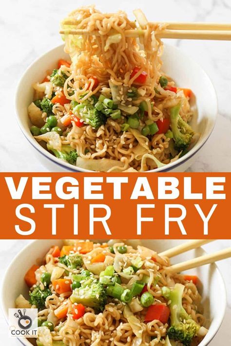 Vegetable Rice Noodle Stir Fry, Vegetable Stir Fry With Noodles, Stir Fry Rice Noodles Recipe Veggies, Ramen Veggie Stir Fry, Ramen Stir Fry Vegetarian, Stir Fry Noodles And Vegetables, Rice Noodles With Vegetables, Stir Fry Vegetarian, Using Ramen Noodles