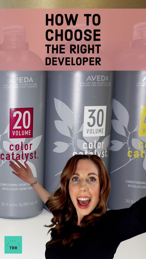 Here is a quick guide to choosing the correct hair color developer AKA hydrogen peroxide for your DIY Home Hair color project! This will help you to feel more confident going to your local beauty supply store to chose a custom hair color/dye so that you can ditch that box color! In this video, I go over what 5 volume developer, 10 volume developer, 20 volume developer, 30 volume developer, and 40 volume developer are made to do. I share my go-to developers are for bleach & hair color/hair dye. Bleach Developer Guide, 30 Volume Developer On Dark Hair, What Volume Developer To Use, Hair Developer Volume Chart, Toner For Bleached Hair, Bleaching Hair At Home, Mixing Hair Color, Ion Hair Colors, Peroxide Hair