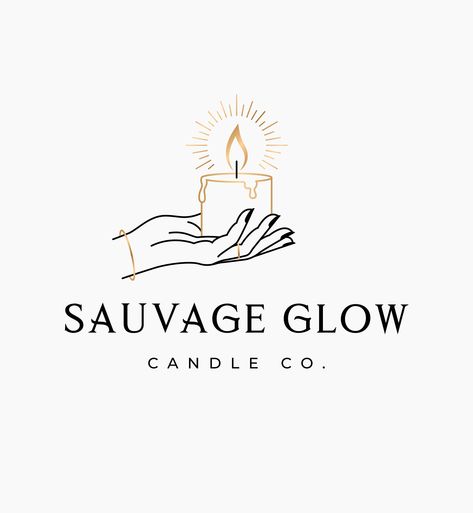 Logo For Candle Business, Candle Graphic Design, Candles Logo Design, Candle Logo Design Ideas, Candle Drawing Art, Candle Shop Logo, Candle Business Logo, Sunburst Logo, Candle Graphic