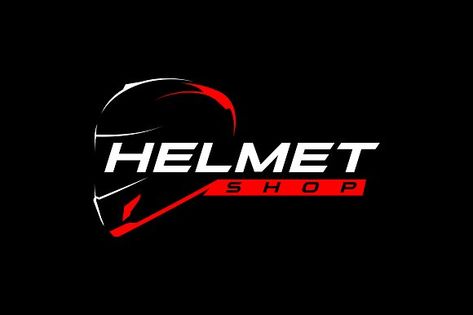 Helmet Logo by T-Famz on @creativemarket Motorcycle Shop Logo, Moto Logo Design, Biker Logo Design, Motorcycles Logo Design, Logo Racing, Horse Logo Design, Biker Logo, Moto Logo, Helmet Shop