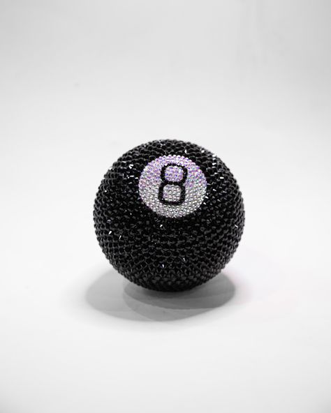 Bling Ideas, Ball Aesthetic, Magic 8 Ball, Rhinestone Projects, Bling Crafts, Rhinestone Art, Hot Fix, 8 Ball, Diy Making