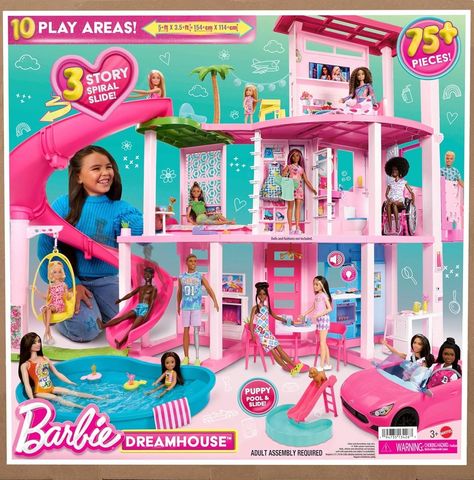 The Perfect Barbie Movie Gift Idea - The 2023 Barbie Dreamhouse / Townhouse / House. House Pool Party, Dreamhouse Barbie, Puppy Pool, Barbie Dreamhouse, Barbie Room, Elsa Dress, Barbie Doll House, Princess Elsa, Puppy Play