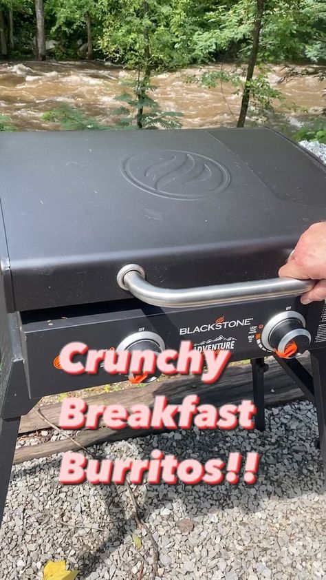 Crunchy Breakfast Burritos on the Blackstone! 😋 #dollyrv #blackstone #blackstonerecipe #crunchwraps #campingtips #rvlife | Instagram Easy Blackstone Breakfast, Blackstone Breakfast Burritos, Blackstone Crunchwrap, Blackstone Breakfast Recipes, Blackstone Breakfast Ideas, Blackstone Breakfast, Crunchy Breakfast, Breakfast Crunchwrap, Breakfast Tortilla