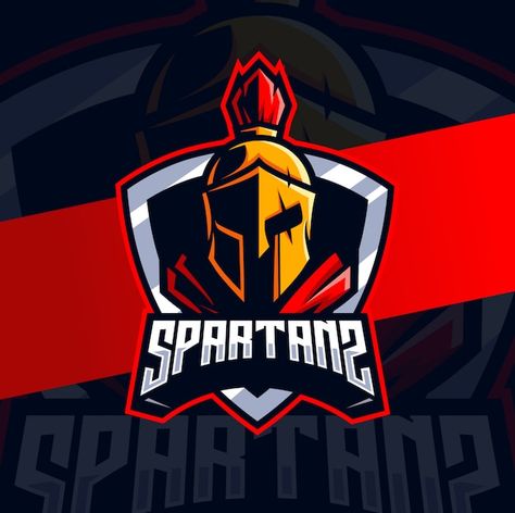 Spartan mascot esport logo design | Premium Vector #Freepik #vector #spartan-logo #mascot-logo #esport-logo #gaming-mascot Sparta Logo, Esport Logo Design, Spartan Logo, Warrior Logo, Knight Logo, Viking Logo, Gear Logo, Helmet Logo, Sport Shirt Design