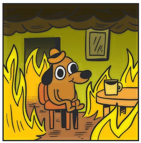 This Is Fine Dog, Angel Meme, Relatable Meme, Dark Memes, Top Memes, Dessin Adorable, Mini Canvas Art, Meme Faces, Dog Memes