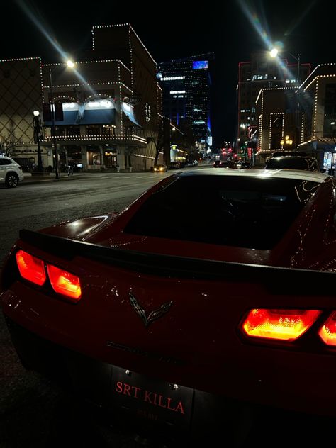 #corvette #srt #cars #streetracing Red Corvette Aesthetic, Corvette Aesthetic, Illegal Racing Aesthetic, Corvette Wallpaper, Car Community, Dark Red Wallpaper, Red Corvette, Car Aesthetic, Street Racing Cars