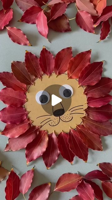 Preschool Crafts Activities, Preschool Craft Activities, Diy Leaf, Lion Craft, Leaf Craft, Dandelion Art, Diy Leaves, Easter Tree Decorations, Fine Motor Skills Activities