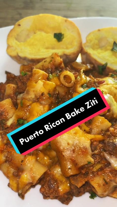 Puerto Rican Pasta Recipes, Puerto Rican Baked Ziti, Puerto Rican Meatballs, Puerto Rican Brunch Ideas, Pastelitos Puerto Rican, Porta Rican Recipes, Puerto Rican Cookout Food, Puerto Rican Rice And Beans Authentic, Easy Puerto Rican Recipes Simple