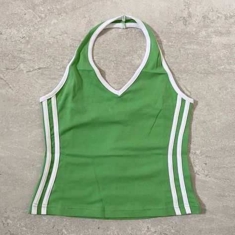 Halter Neck Tops, Sporty Shirt, Sporty Y2k, Mode Old School, Vintage Halter Top, 00s Mode, Halter Shirt, Neck Halter Top, 2000s Fashion Outfits