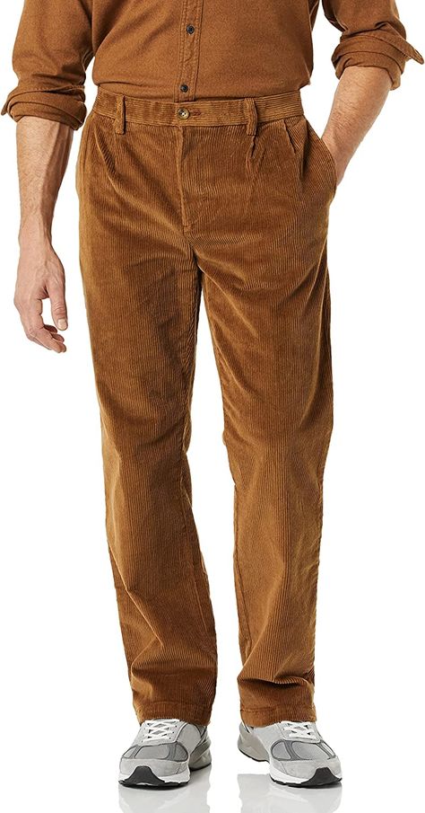 Colourful Pants, Old Man Fashion, Corduroy Pants Men, Guys Clothing Styles, Tall Pants, Man Fashion, Tall Jeans, Amazon Essentials, Formal Casual