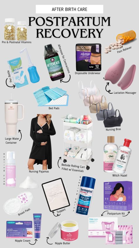 The Essential Postpartum Toolkit: Nurturing Mom's Recovery - Lola Nicole 1st Time Mom Must Haves, Birthing Tips, Birth Essentials, Postpartum Must Haves, Postpartum Tips, Postpartum Care Kit, Wigs Hairstyles, Baby Care Kit, Postpartum Essentials