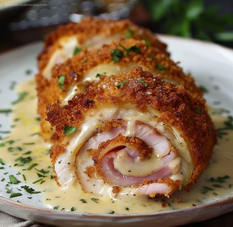 Creamy Chicken Cordon Bleu, Cordon Bleu Recipe, Chicken Cordon Bleu Recipe, Chicken Cordon, Favorite Recipes Dinner, Crispy Fried Chicken, Chicken Cordon Bleu, Cordon Bleu, Chicken Dishes Recipes