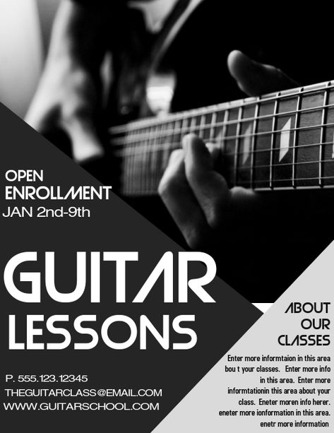 Guitar Classes Poster, Tuition Banner, Class Poster Ideas, Tuition Poster, Class Poster Design, Tutoring Flyer, Music And The Brain, Guitar Classes, Posters Ideas