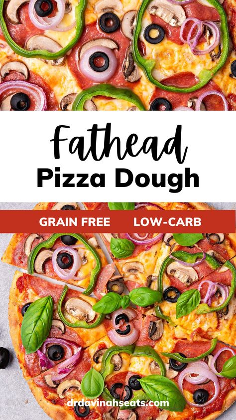 Cook this Easy Low-Carb Fathead Pizza Dough Recipe. Here I share how I tweaked the basic Fathead Pizza Dough recipe to make it more flavorful and my own. Now, I use it in everything from pizza to keto bagels, and cheesesteak pockets. Discover more keto-friendly low-carb recipes for your family at https://drdavinahseats.com/. Fathead Pizza Crust Almond Flour, Low Carb Keto Pizza, Keto Pizza Dough Recipe, Keto Pizza Dough, Fathead Pizza Dough, Fathead Dough Recipe, Keto Pizza Crust, Fathead Pizza, Low Carb Pizza Recipes