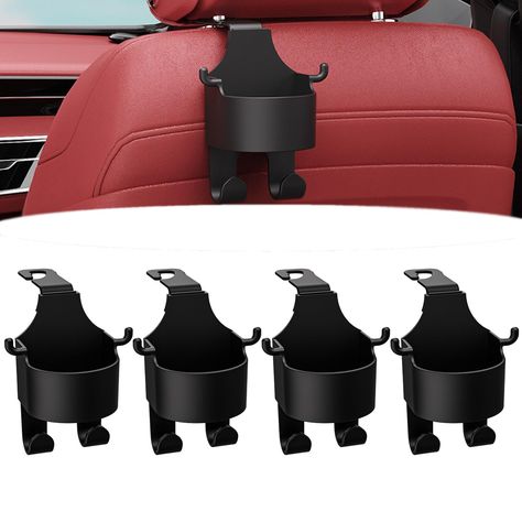 PRICES MAY VARY. Versatile Car Seat Cup Holder: Keep your car clean and organized with our three-in-one hook that can hold water cups, mobile phones, bags, and more, eliminating clutter on the floor or seats during your journey. Strong and Sturdy: Made of high-quality PP material, our seat hooks are durable and won't break easily. The smooth edge design ensures safety from scratches. Dual-hook wear-resistant design is more lasting. Easy to Install: Our S-shaped car headrest hook is designed for Cup Holders For Cars, Cup Holder For Car, Cap Rack, Car Travel Accessories, Ski Storage, Car Seat Headrest, Car Headrest, Car Travel, Car Cup Holder