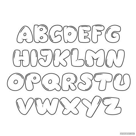 Font Styles Alphabet, Block Letter Fonts, Bubble Letters Alphabet, Alfabet Font, Bubble Letter Fonts, Font Bubble, Lettering Styles Alphabet, Lettering Guide, Alphabet Templates