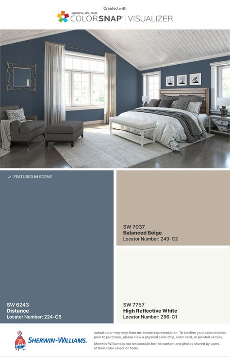 Grayish Blue Walls, Male Bedroom Paint Colors, Light Blue Wall Colors Bedroom, Steel Blue Room, Blue Accent Wall Fireplace, Dusty Blue Accent Wall Bedroom, Grey Blue Accent Wall, Best Bedroom Colors Paint Colours, Bedroom Grey Floor