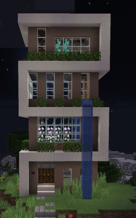 Square Minecraft Houses, Zo Kill Sound Id, Minecraft Glass House Ideas, Minecraft Houses Quartz, Glass Minecraft House, Minecraft Stone Brick House, Minecraft Houses Stone, Terracotta Minecraft House, Terracotta House Minecraft