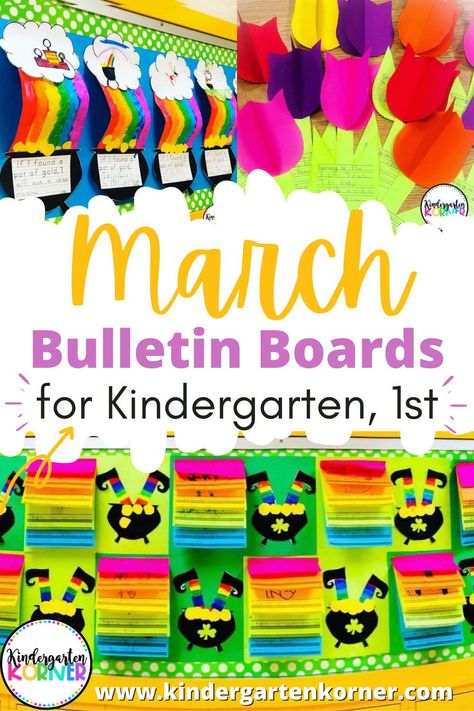 March Kindergarten Bulletin Boards, March Bulletin Boards Preschool, March Into Spring Bulletin Board, March Bulletin Boards Elementary, March School Bulletin Board Ideas, At Patrick’s Day Bulletin Board, Saint Patrick’s Day Bulletin Board, St Patricks Day Bulliten Board Ideas, March Bulletin Board Ideas For School