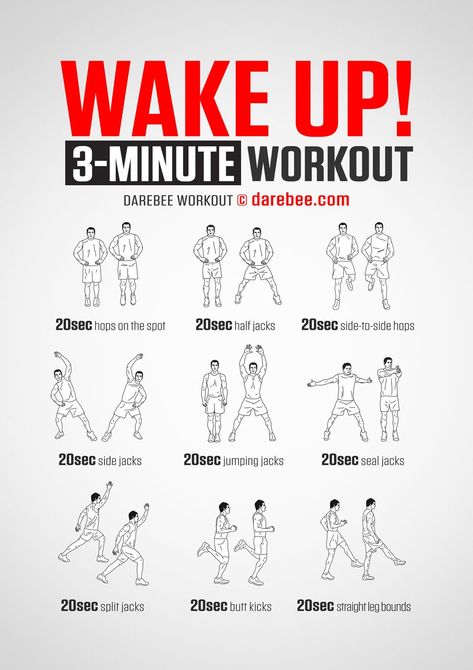 3-Minute Wake Up! Workout Wake Up Workout, Home Fitness, Training Plan, Workout Programs, You Fitness, Just Do It, No Equipment Workout, Fitness Goals, Workout Routine