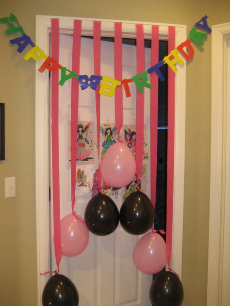 Balloon Door Decorations, Balloon Door Surprise Wake Up, Balloon Door Surprise, Balloon Door, Balloon Surprise, Tenth Birthday, Bday Ideas, Door Frame, 4th Birthday