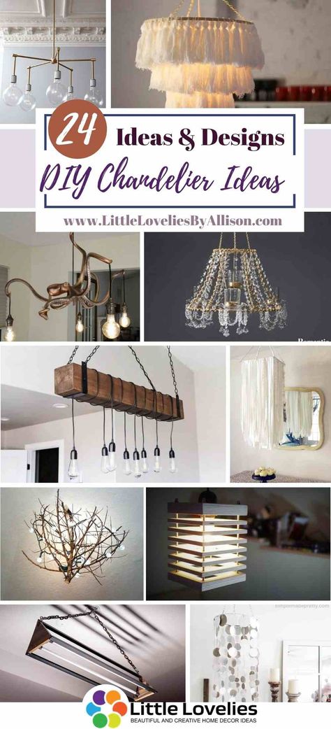 Having a chandelier is one way to bring life to your home. Buying a chandelier can be a bit high for some. Some chandeliers can cost up to $1000, why spend so much on a chandelier when you can make one for yourself? I have put together a list of 24 Homemade DIY Chandelier Ideas that you can easily DIY. Go through my list, make your pick, and start creating. 1. #chandelier Diy Ceiling Chandelier, Diy Dining Room Chandelier, Diy Large Chandelier, Diy Light Chandelier, Diy Chain Chandelier, Making A Chandelier, Diy Chandelier Ideas, Chandelier Diy Crystal, Homemade Chandelier