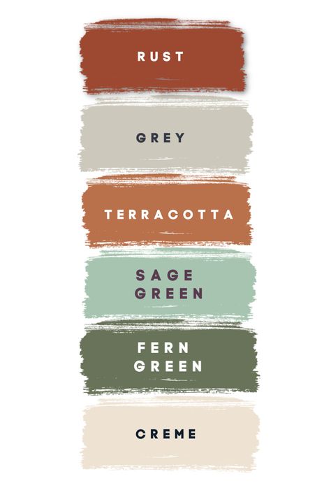 these are my wedding colors, I made this pallette myself. bridesmaids are wearing sage green. groom is wearing rust. groomsmen are wearing light grey. Vstupná Hala, Design Ložnic, Fern Green, Color Palette Design, Paint Colors For Home, Wedding Color Schemes, Colour Schemes, Color Pallets, Room Colors