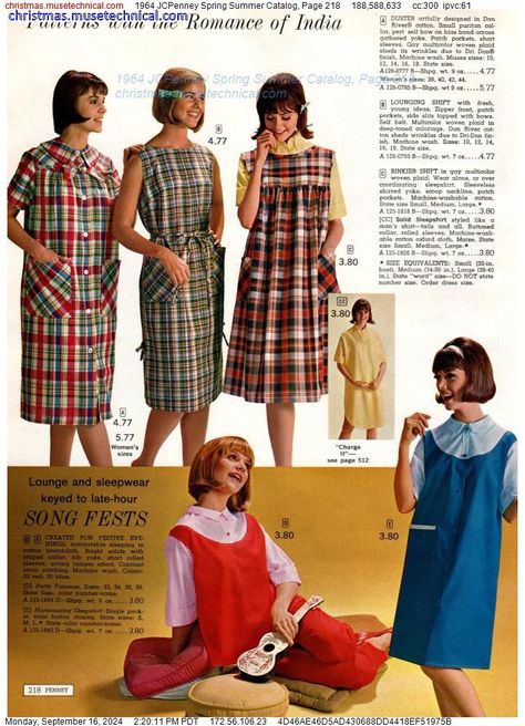 1964 JCPenney Spring Summer Catalog, Page 218 - Catalogs & Wishbooks Early 70s Fashion, 1964 Fashion, Colleen Corby, 1960’s Fashion, 1960 Fashion, 60s And 70s Fashion, Sixties Fashion, Dress Making Patterns, Christmas Catalogs