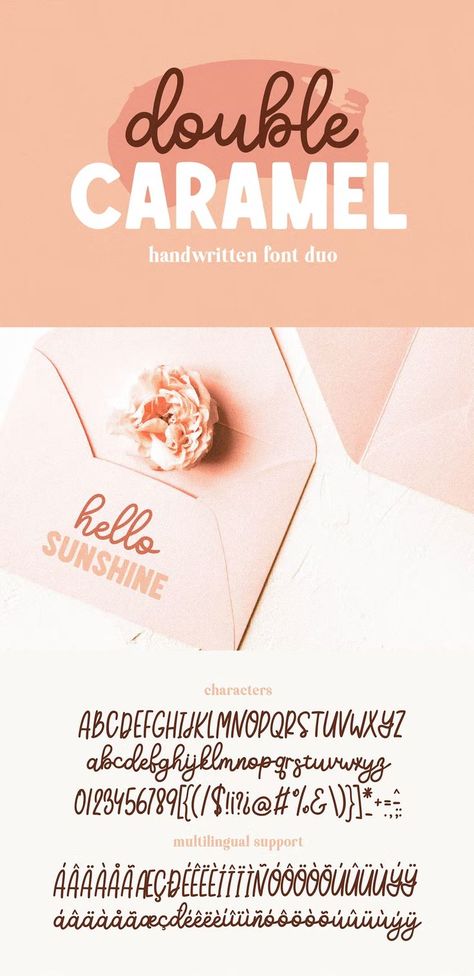 Double Caramel Font Duo Font Duos, Best Script Fonts, Font Duo, Free Script Fonts, Font Combinations, Signature Fonts, Wedding Fonts, Different Fonts, Vintage Typewriters