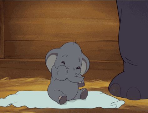 It usually happens when you’re exhausted or really stressed out. | Here's Why Your Eye Is Probably Twitching Right Now Shy Cartoon, Baby Dumbo, Good In The World, Bambi Disney, Cute Disney Pictures, Disney Gif, Old Disney, Disney Funny, Vintage Cartoon