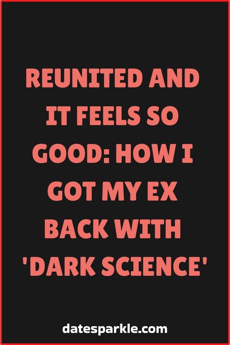 Looking to get your ex back? Curious about using 'Dark Science' to make it happen? I'm here to spill the tea on how I got my ex back using this mysterious method! It might sound a bit spooky, but hey, all's fair in love and war, right? Stay tuned for my tips and tricks on bringing your former flame back into your life. Who knows, maybe magic really can work its wonders in matters of the heart! How To Make My Ex Want Me Back, Dark Science, Reverse Psychology, Matters Of The Heart, Spill The Tea, Get A Girlfriend, Get A Boyfriend, Get Your Ex Back, I Am Strong