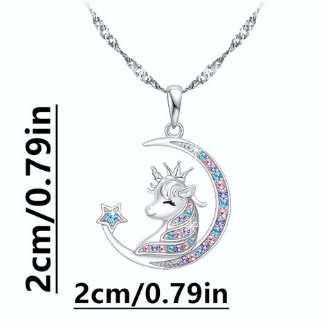 Faster shipping. Better service Moon Unicorn, Moon And Star Pendant, Moon Half, Ballerina Necklace, Dance Recital Gifts, Unicorn Jewelry, Unicorn Pendant, Unicorn Necklace, Star Pendant Necklace