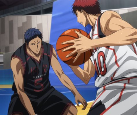 Kagami vs Aomine (anime) Kagami And Aomine, Aomine And Kagami, Kagami Vs Aomine, Atsushi Murasakibara, Taiga Kagami, Kagami Kuroko, Takao Kazunari, Kagami Taiga, Generation Of Miracles