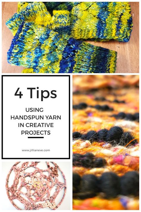 Handspun Yarn Projects Free Knitting, Handspun Yarn Projects Crochet, Hand Spun Yarn Projects, Novelty Yarn Projects, Art Yarn Projects, Handspun Yarn Projects, Bobble Art, Spinning Yarn Fiber, Yarn Art Projects