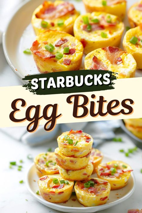 Forget the drive-through and make these copycat Starbucks egg bites with bacon and Gruyère at home. They're savory, rich, and packed with protein. Three Bridges Egg Bites Copycat Recipe, Stuffed Easter Eggs, Copycat Egg Bites Starbucks, Egg Bites With Bacon, Easy Breakfast Ideas Healthy, Mrc Recipes, Copycat Starbucks Egg Bites, Cooktop Cove, Protein Breakfasts