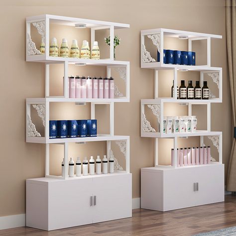 Container product display cabinet Beauty nail shelf Cosmetics cabinet Beauty salon display cabinet Bookshelf shelf partition Beauty Products Display Ideas, Product Showcase Display, Salon Display Ideas, Product Shelves Salon, Salon Product Display Ideas, Beauty Product Display, Salon Products Display, Nail Shelf, Salon Retail Display