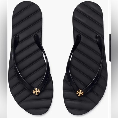 Brand New No Box Logo Flip Flops, Tory Burch Flip Flops, Heeled Flip Flops, Miller Sandal, Tory Burch Kira, Black Flip Flops, Tory Burch Sandals, Leather Flip Flops, Leather Slide Sandals