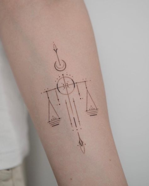 30+ Libra Tattoo Ideas and Design Inspirations for 2022 - 100 Tattoos Libra Scale Tattoo, Libra Sign Tattoos, Libra Tattoo Ideas, Libra Zodiac Tattoos, Tattoo Main, Libra Constellation Tattoo, Tattoo Ideas Minimalist, Balance Tattoo, Astrology Tattoo