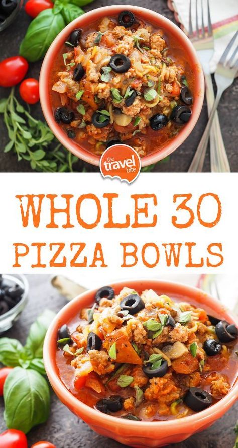 Whole 30 Pizza, Whole30 Pizza, Whole 30 Snacks, Pizza Bowl, Whole 30 Lunch, Whole30 Dinner Recipes, Whole 30 Meal Plan, Easy Whole 30 Recipes, Whole30 Dinners