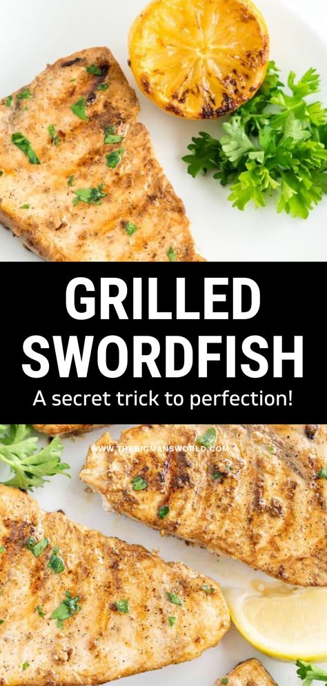 Grilled Swordfish Steaks, Swordfish Steak Recipe, Swordfish Steak, Steak Kebabs, Grilled Swordfish, Bbq Seafood, Swordfish Recipes, Seafood Recipes Healthy, Flavorful Vegetables