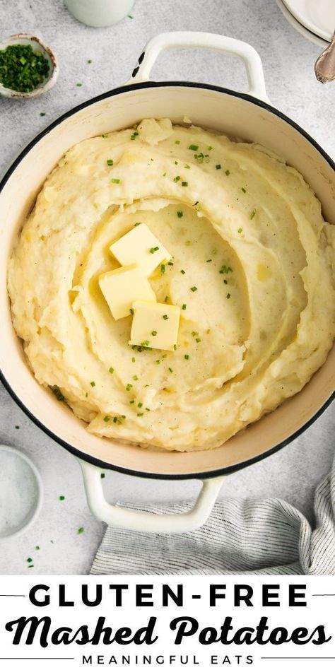 Gluten Free Mashed Potatoes And Gravy, Are Potatoes Gluten Free, Gluten Free Thanksgiving Dinner Recipes, Gf Mashed Potatoes, Best Gluten Free Thanksgiving Recipes, Gluten Free Dairy Free Mashed Potatoes, Gluten Free Mashed Potatoes Recipe, Lactose Free Mashed Potatoes, Easy Mashed Potatoes Recipe Simple