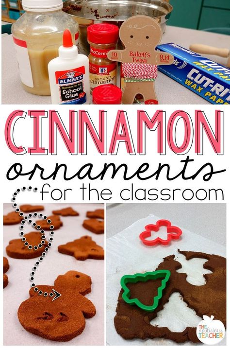 Cinnamon Ornaments for the classroom- love this idea of making those yummy smelling cinnamon ornaments with your class. The recipe she shares is classroom friendly and does not require baking. The kids even decorated the ornaments with puffy paint! Perfect craft for the holidays. Cinnamon Ornaments, Quick Crafts, Holiday Crafts For Kids, Puffy Paint, Christmas School, Preschool Christmas, 12 December, Christmas Classroom, My Class