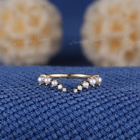 This Wedding Bands item by acraisejewelry has 989 favorites from Etsy shoppers. Ships from San Francisco, CA. Listed on May 14, 2024 Wedding Band With Different Shaped Diamonds, Unique Ring Sets Wedding, Wedding Band Shapes, Diamond Ring With Pearl Band, Pearl Wedding Band Stack, Gold Pearl Wedding Band, Pearl Ring Band, Open Rings Design, Ethereal Wedding Band