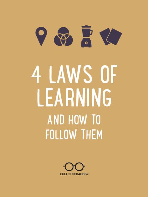 4 Laws of Learning (and How to Follow Them) | Cult of Pedagogy How We Learn, Classroom Assessment, Pear Deck, Teaching Crafts, Cult Of Pedagogy, Teaching High School English, Teaching College, School Leadership, Ela Teacher