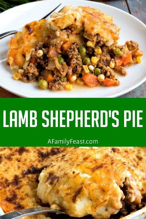 Shepherds Pie Recipe Lamb, Lamb Recipes Crockpot, Lamb Shepherds Pie Recipe, Lamb Shepherds Pie, Family Feast Recipes, Lamb Pie, Ground Lamb Recipes, Pumpkin Alfredo, Feast Recipes