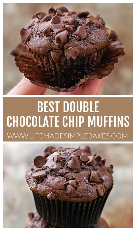 Double Choc Chip Muffins, Choc Chip Muffins Moist, Award Winning Muffin Recipes, Large Chocolate Chip Muffins, Triple Chocolate Muffins Recipe, Jumbo Chocolate Muffins, Bakery Muffin Recipes Jumbo, Brownie Muffin Recipes, Olympic Chocolate Muffin