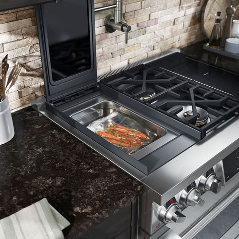 36” Cooktop, Gas And Induction Cooktop Combo, Modern Kitchen Stove, Kitchen Stove Design, Modern Kitchen Stoves, Signature Kitchen Suite, White Stove, Kitchen Suite, Induction Stove